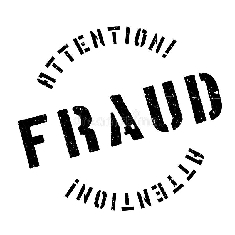 Fraude rubberzegel stock illustratie