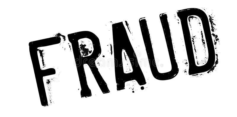 Fraude rubberzegel vector illustratie