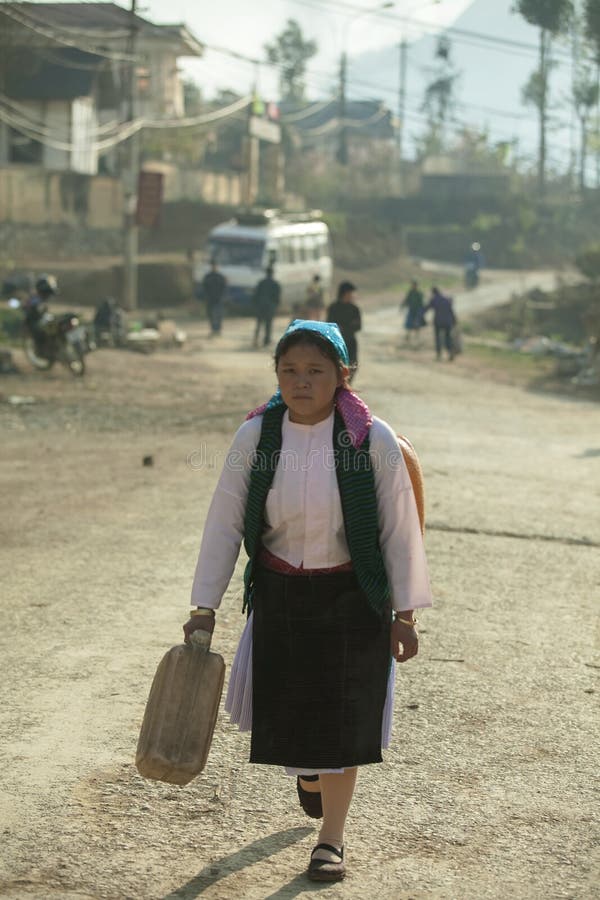 Ethnic minority women go to old Van market, Ha Giang province, Vietnam. Ha Giang is one of the six poorest provinces of Vietnam. Ha Giang is a famous tourist destination in Vietnam. Photo taken on: 03 May 2011. Ethnic minority women go to old Van market, Ha Giang province, Vietnam. Ha Giang is one of the six poorest provinces of Vietnam. Ha Giang is a famous tourist destination in Vietnam. Photo taken on: 03 May 2011