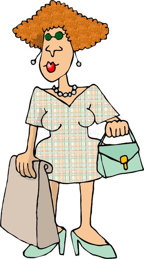 Frauen-Käufer lizenzfreie abbildung Frauen-Käufer lizenzfreie abbildung