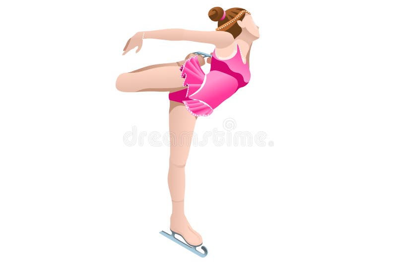 Frauenfigur-Eislauf-Drehbeschleunigung lizenzfreie abbildung Frauenfigur-Eislauf-Drehbeschleunigung lizenzfreie abbildung