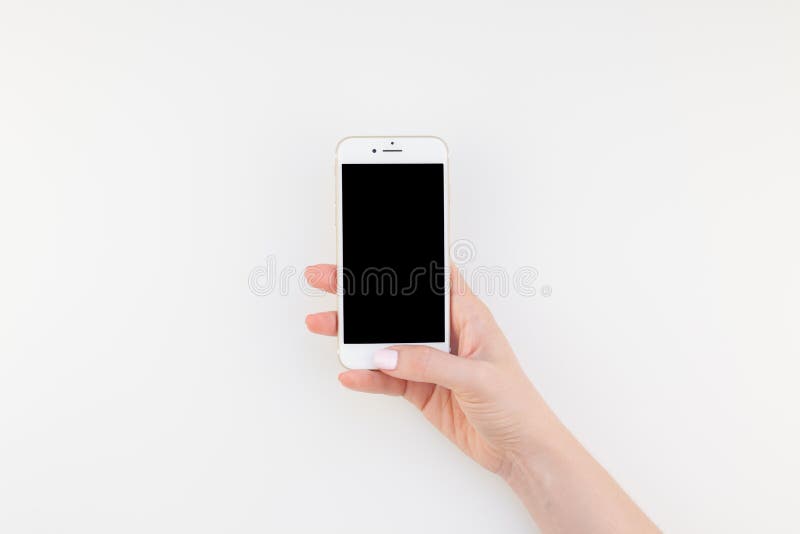 Frauenhand mit Iphone 7 lizenzfreie stockfotografie Frauenhand mit Iphone 7 lizenzfreie stockfotografie