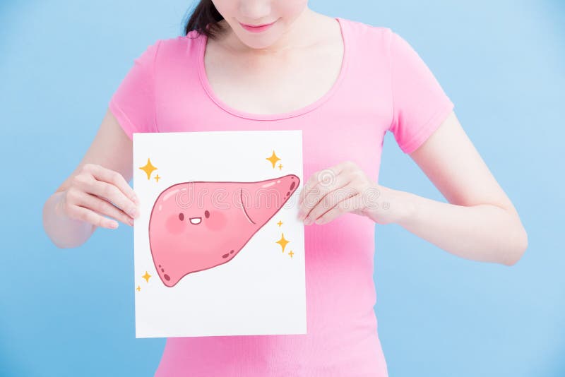 Frauennehmengesundheits-Leberanschlagtafel lizenzfreie stockfotografie Frauennehmengesundheits-Leberanschlagtafel lizenzfreie stockfotografie