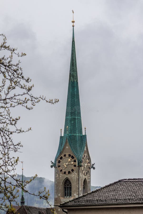 Fraumunster Clock Tower Zurich Switzerland Stock Photo Image of 1732