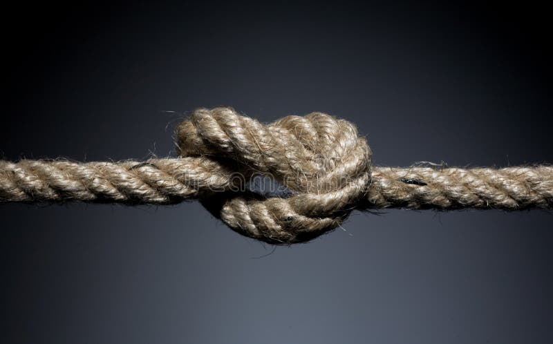 Frayed rope knot