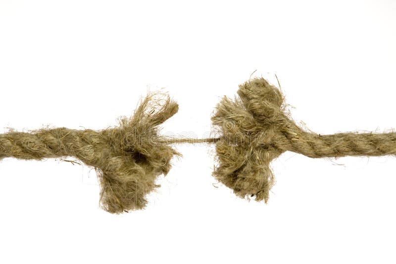 Frayed Rope stock photo. Image of tight, failure, tension - 8621102