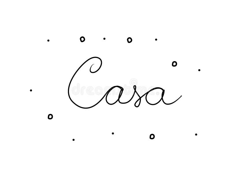 Frază de casă scrisă de mână cu pensulă de caligrafie. casă în italiană. caligrafie modernă pensulă. negru cuvânt izolat royalty free illustration