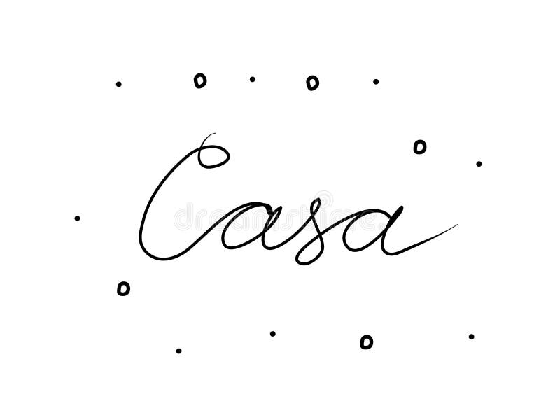 Frază de casă scrisă de mână cu pensulă de caligrafie. casă în spaniolă. caligrafie modernă pensulă. negru cuvânt izolat vector illustration