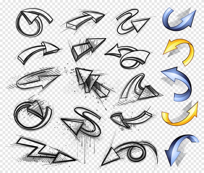 Frecce direzionali impostate royalty illustrazione gratis Frecce direzionali impostate royalty illustrazione gratis
