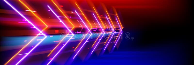 Frecce neuristiche in movimento ad alta velocità illustrazione di stock