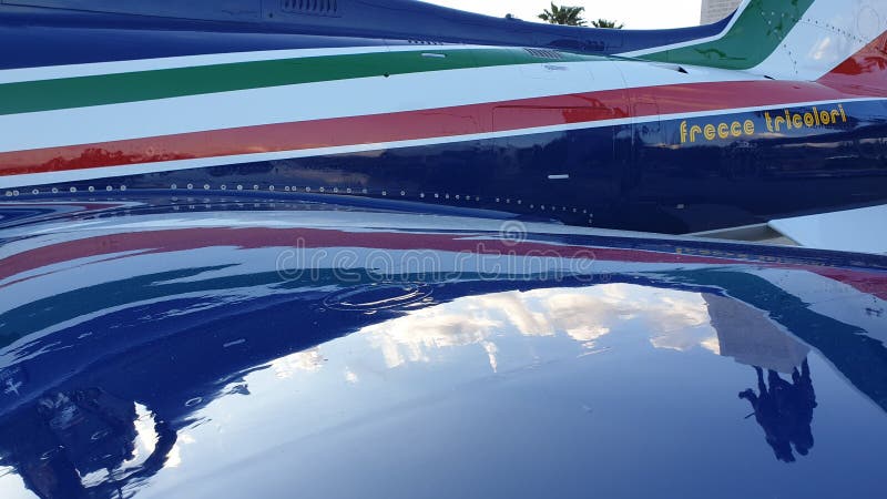 Frecce Tricolori en la exhibición foto de archivo Frecce Tricolori en la exhibición foto de archivo