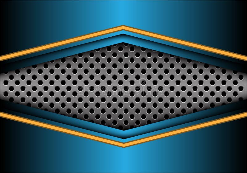 Freccia blu gialla astratta del metallo sul vettore futuristico moderno del fondo di progettazione dell'insegna della maglia del illustrazione di stock Freccia blu gialla astratta del metallo sul vettore futuristico moderno del fondo di progettazione dell'insegna della maglia del illustrazione di stock