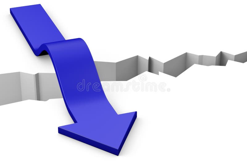Download Freccia sopra lo spacco illustrazione di stock. Illustrazione di sormontare - 21550199