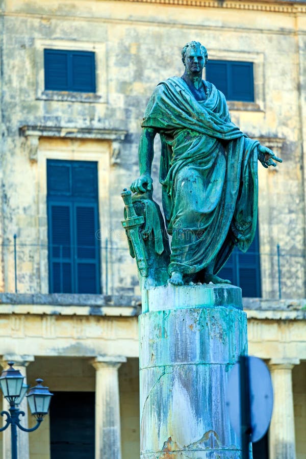 Frederick statua Adam, Corfu, Grecja obrazy stock Frederick statua Adam, Corfu, Grecja obrazy stock