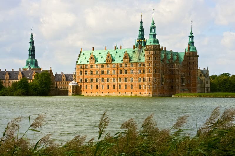 A view of Frederiksborg castle in Hellerod, Denmark. A view of Frederiksborg castle in Hellerod, Denmark
