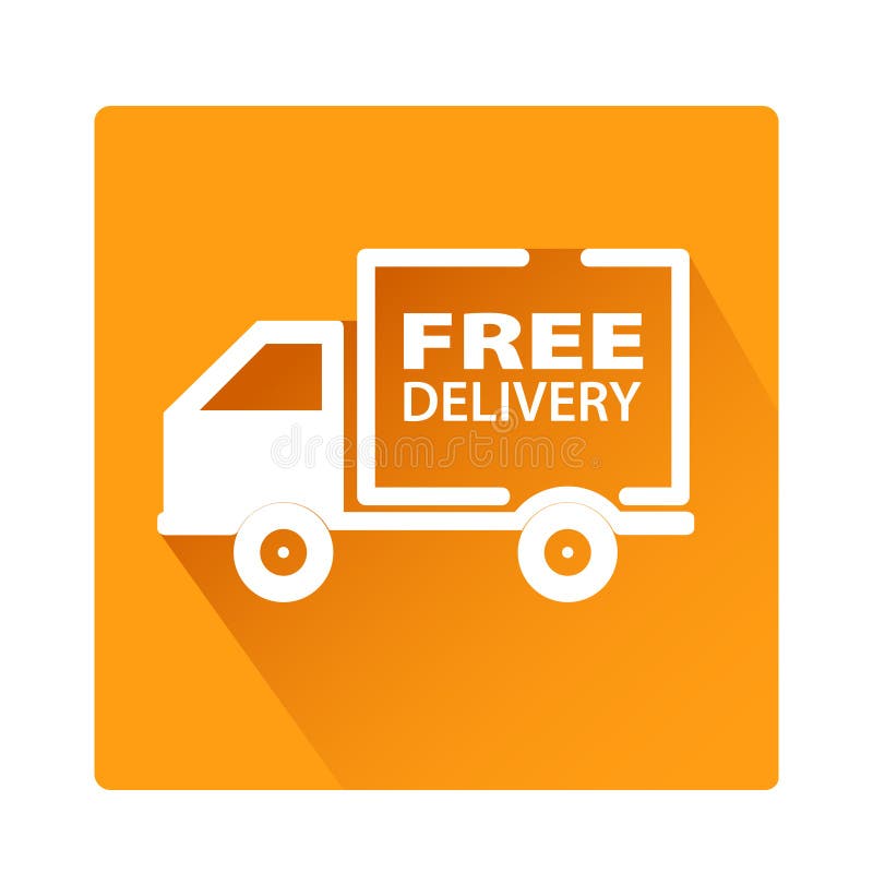Free Delivery Car icon button, stock vector illustration design stock illustration