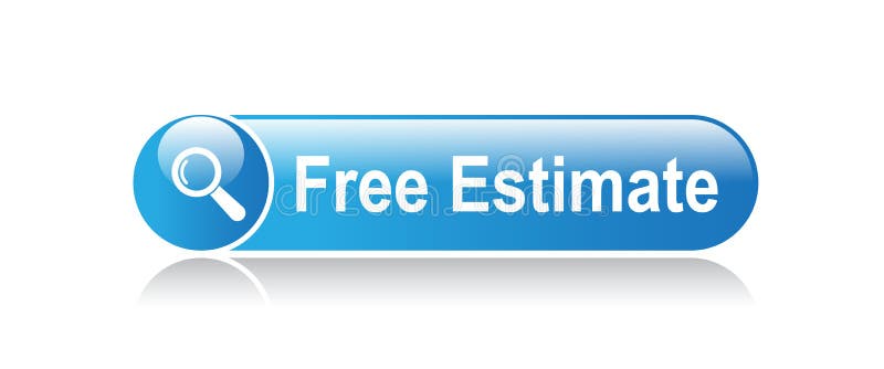 Free estimate button - editable vector illustration on isolated white background. Sign estimate illustrations