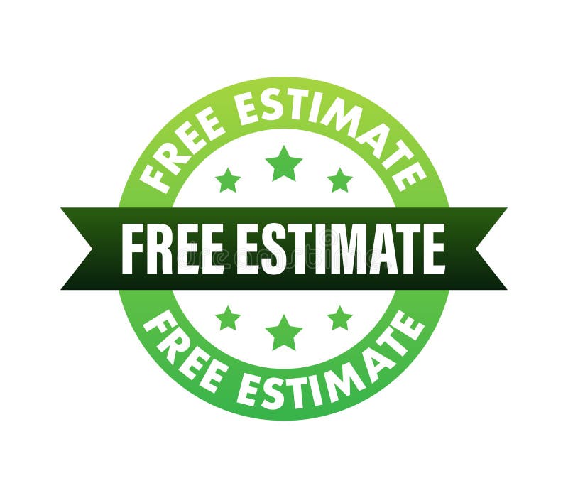 Free Estimates. Sign, Label. Vector Stock Illustration. Stock Vector