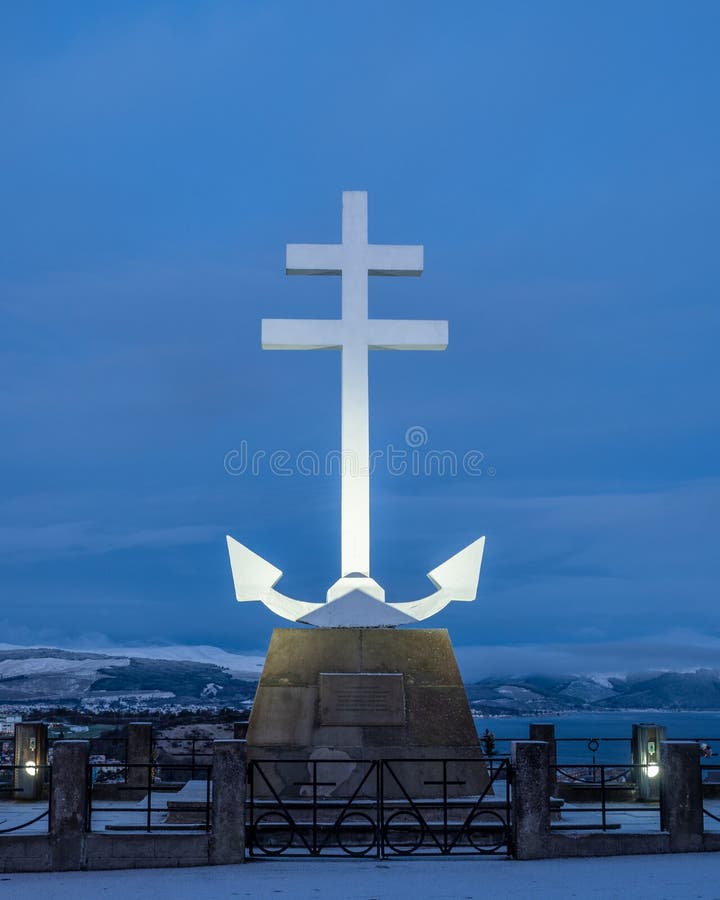 The Free French Memorial monument on Lyle Hil