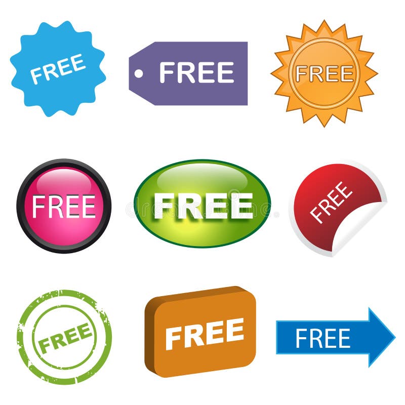 Free icons or buttons