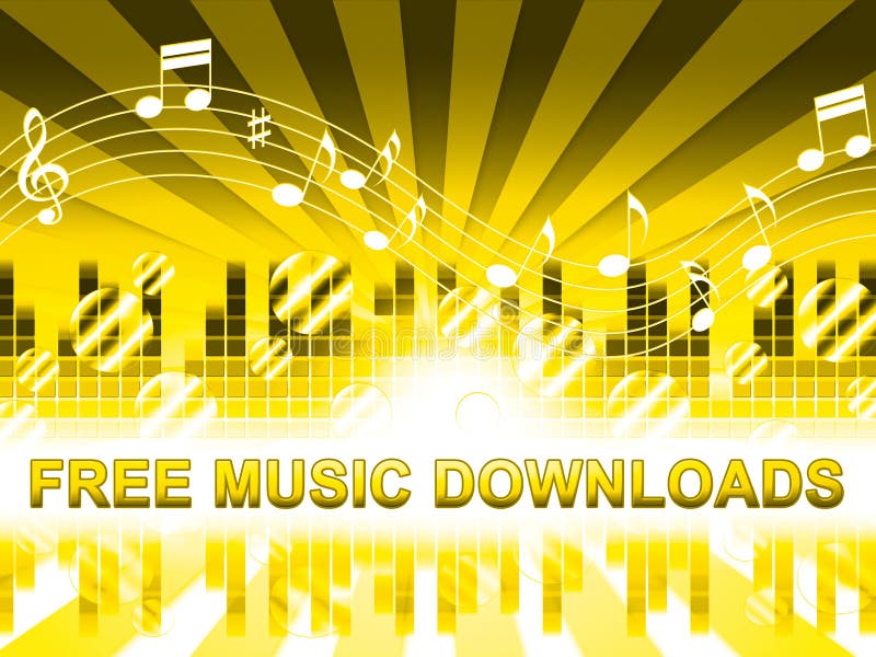 Free Music Downloads Shows No Cost Mp3 Stock Illustration ...