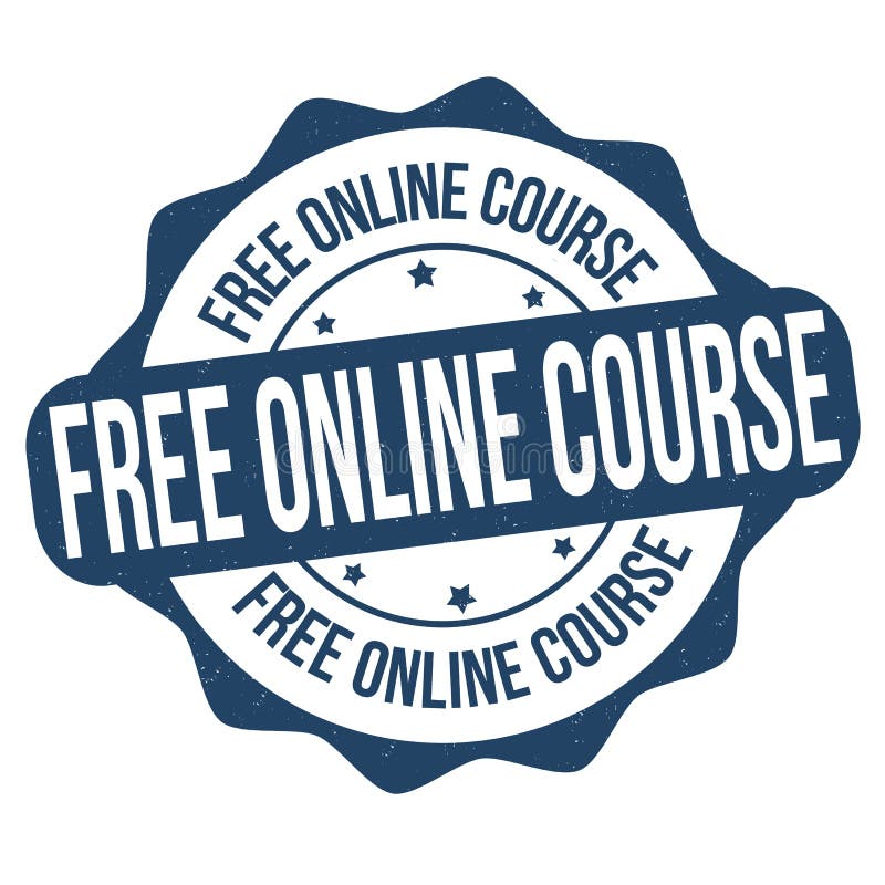 Free online course grunge rubber stamp royalty free illustration