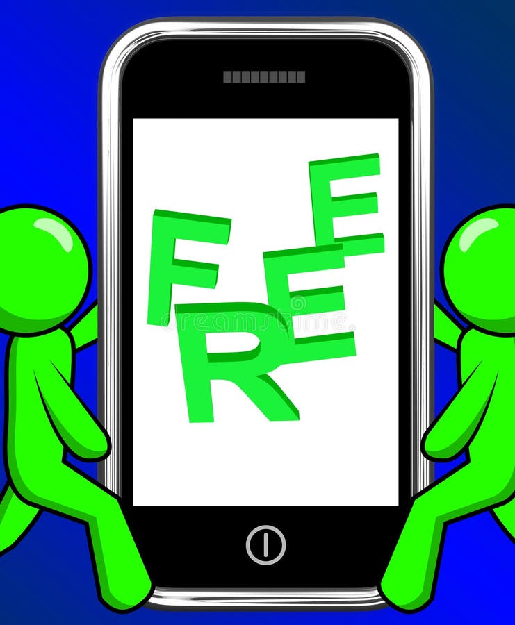 Free On Phone Displays Freebie Gratis and Promotion