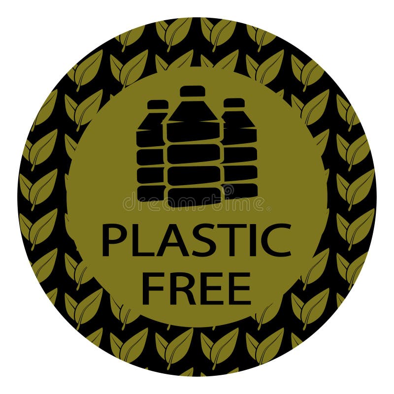 Free Plastic Icon. Plastic Free. No BPA, Symbol for Design