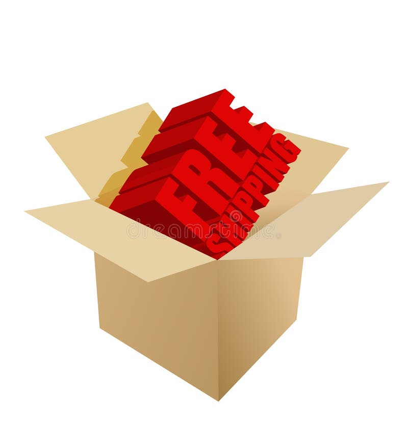 Free shipping box stock vector. Illustration of closed 19533278