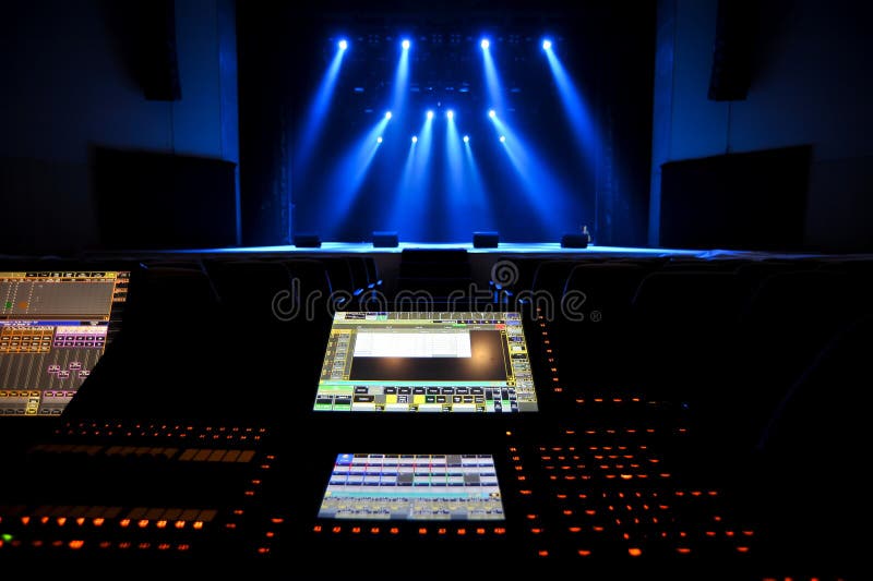 Free Stage with Lights. Work of a Light Light Designer Stock Photo - Image of brilliant: 139957590