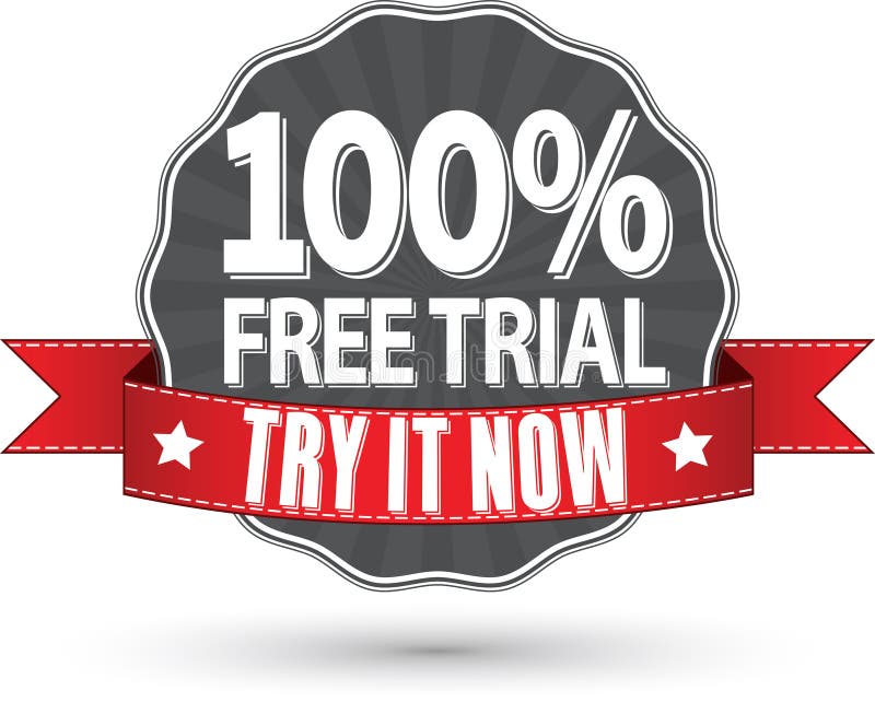 Try trial. 100 Years. День рождения 100 лет ретро. Натуральная кожа 100 знак. Red products Label 100 % PNG.