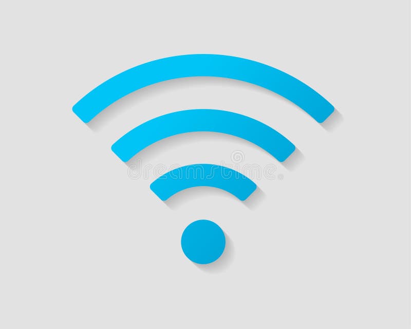 Free wi fi icon. Connection zone wifi vector symbol. Radio waves signal