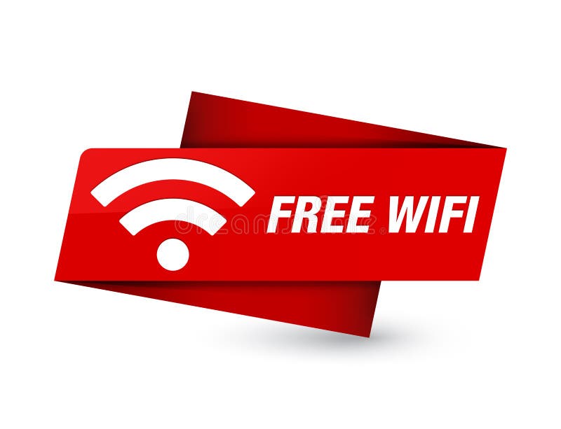 Download Free Wifi Premium Red Tag Sign Stock Illustration Illustration Of Wireless Internet 124710954