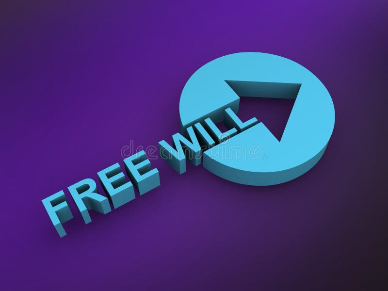 Free will word on purple stock illustration. Illustration of line