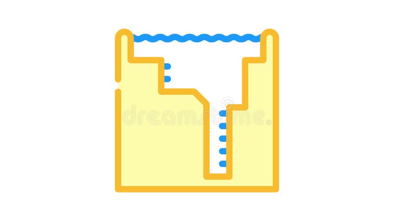 freediving water pool color icon animation