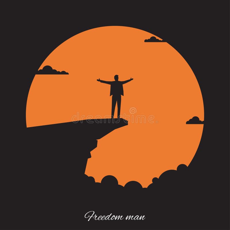 Freedom or Happiness Concept Stock Vector - Illustration of background ...