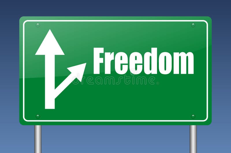 Freedom highway sign