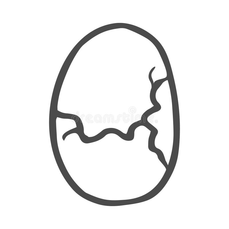 Black and white thinking egg set Royalty Free Vector Image