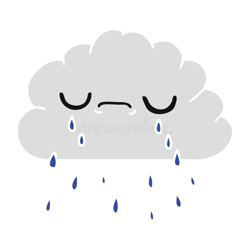 Crying cloud stock vector. Illustration of rain, letter - 12161953