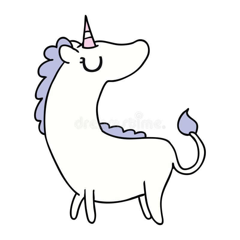 Cartoon Kawaii Cute Unicorn Magic Myth Fairytale Art Artwork