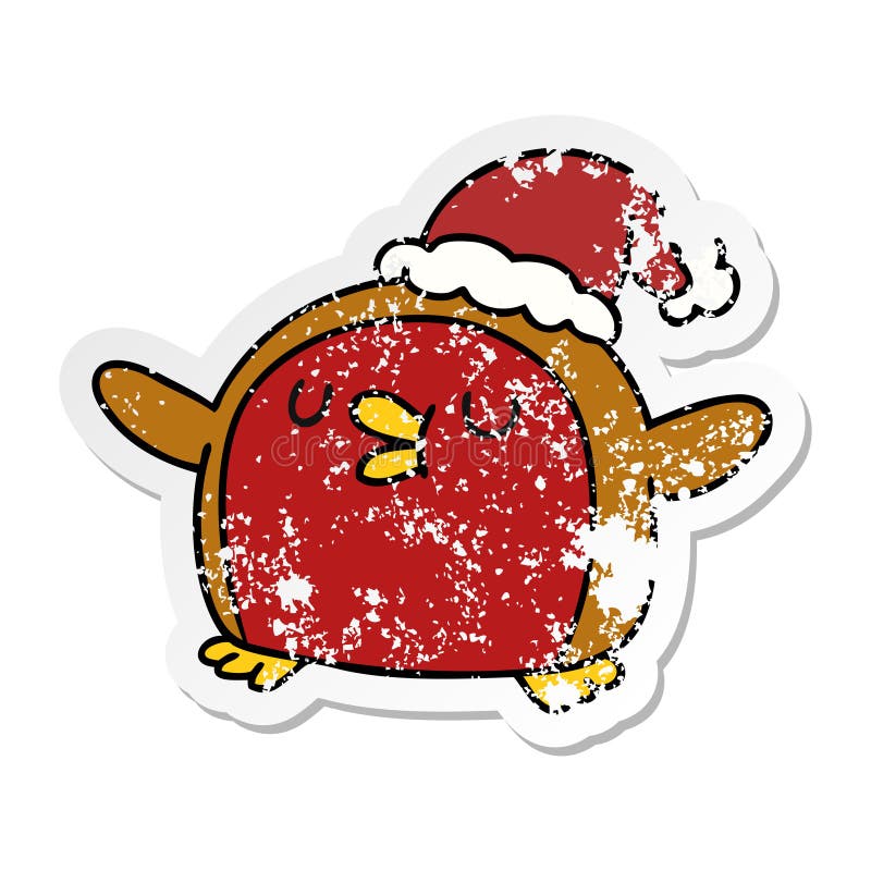 Cartoon Kawaii Cute Robin Bird Animal Christmas Art Artwork