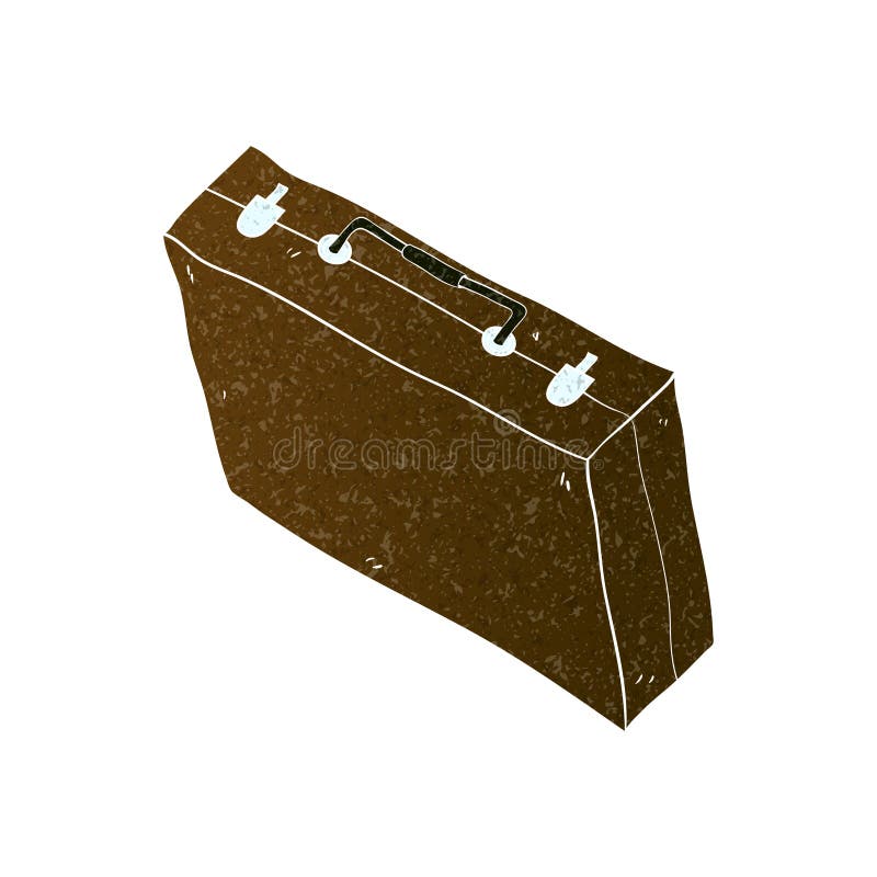 Freehand Retro Cartoon Luggage Stock Vector Illustration of crazy