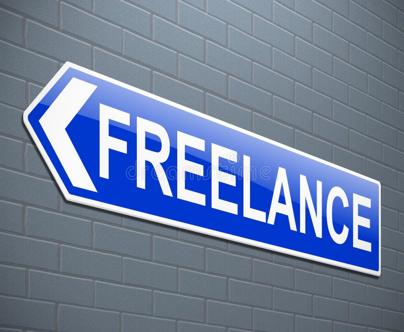 Freelance sign concept. stock illustration. Illustration of concept