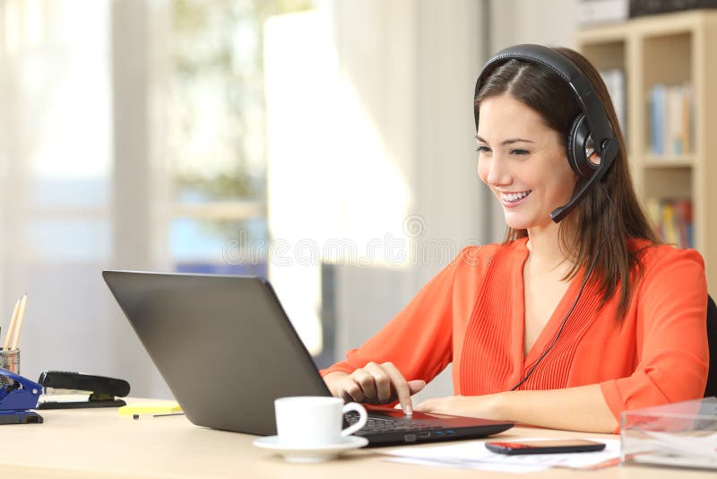 Freelancer talking in a video conference