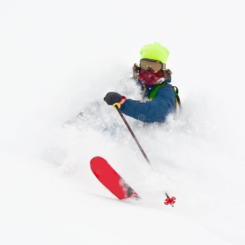 Freerider in a snow powder