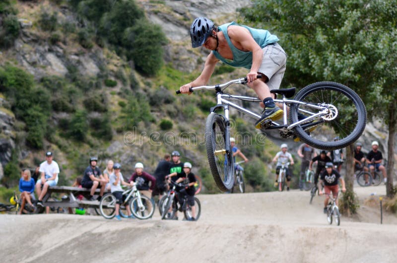 Freestyle BMX Rider Getting Air Stock Image Image of high, riding