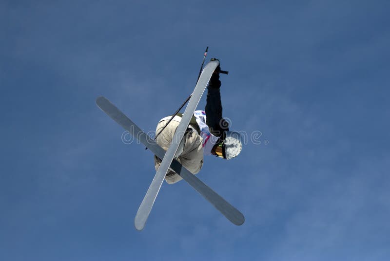 Freestyle skier in les Arcs