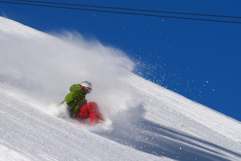 Freestyle snowboarder stock photo. Image of piste, blue 4426412
