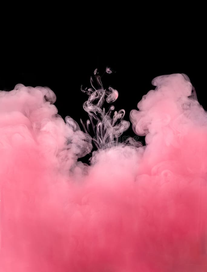 Freeze Motion. Pink Smoke on a Black Background. Explosion Simulation.  Abstract, Blurred Background Stock Photo - Image of energy, splash:  226741526