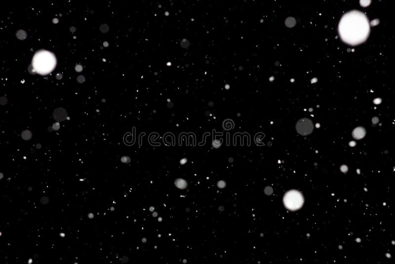 Freeze Motion of White Powder Coming Down, Isolated on Black, Dark